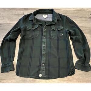 Vintage 90's Vans Men's Button-Up Flannel Shirt Size Small